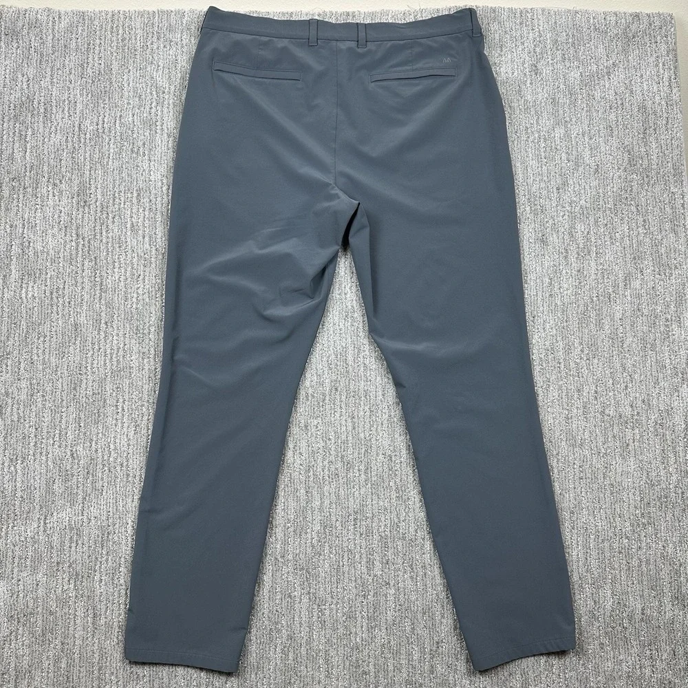 Mizzen Main Helmsman Pants Mens 38x32 Gray Slim Performance Stretch Chino Golf‎